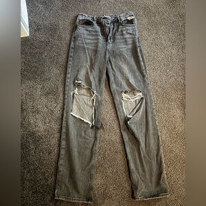 PACSUN Ripped Gray Jeans